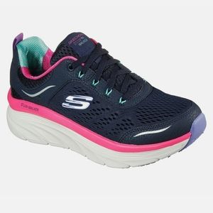 Skechers Womens D'Lux Walker-Infinite Motion Navy Walking Shoes Sneakers Sz 8